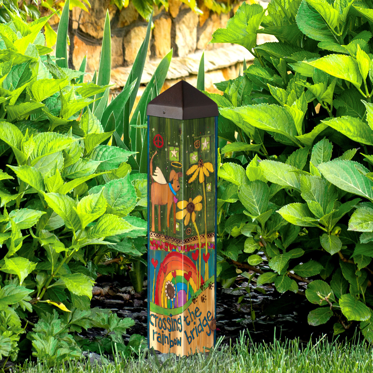 Rainbow Bridge Dog 20" Art Pole thumbnail