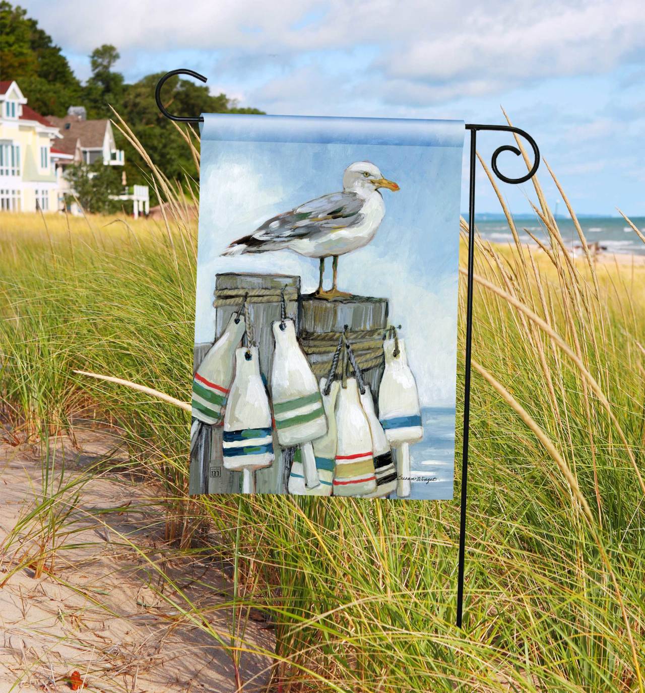 Perched Seagull Garden Flag thumbnail