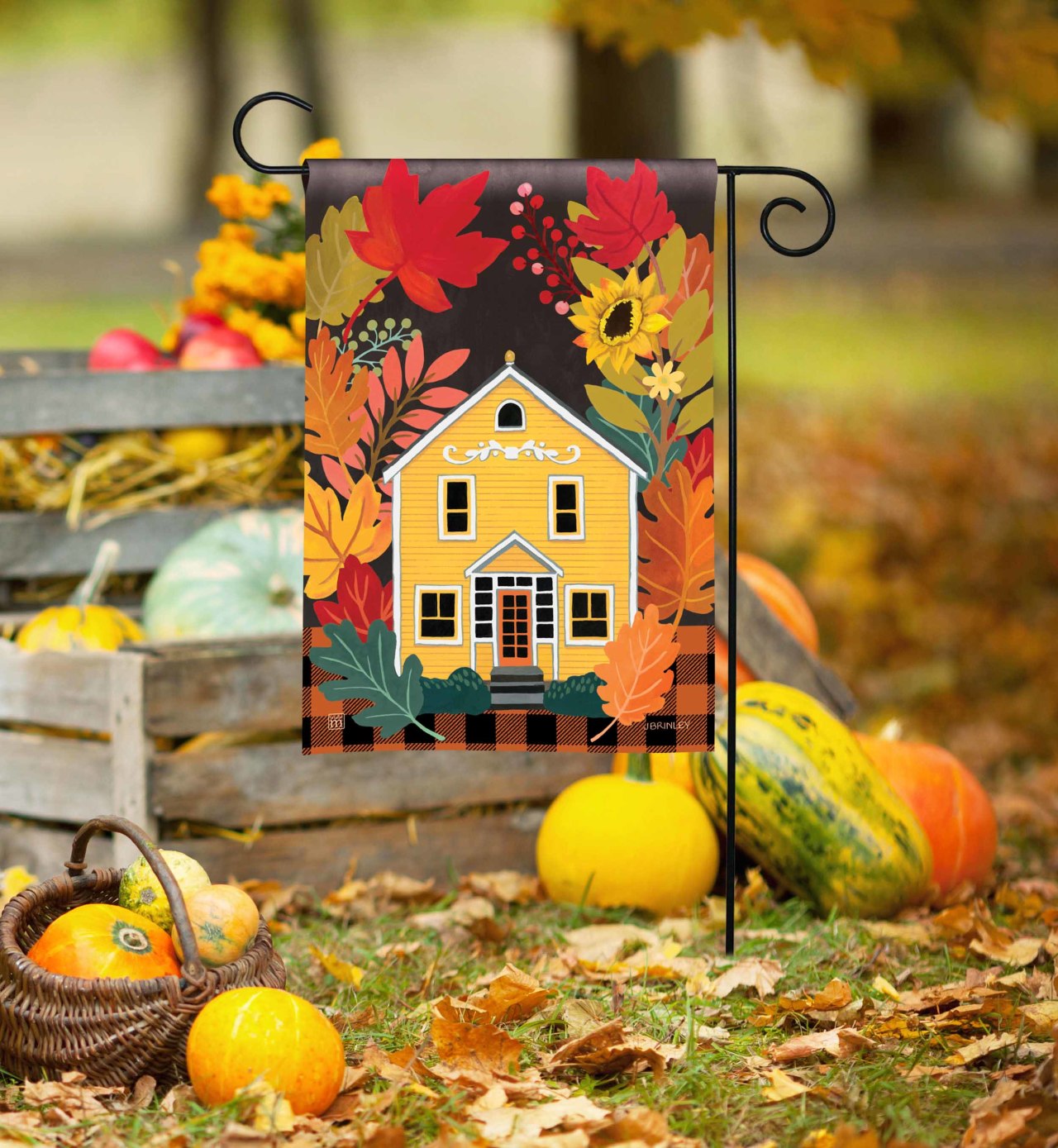 Yellow House Garden Flag thumbnail