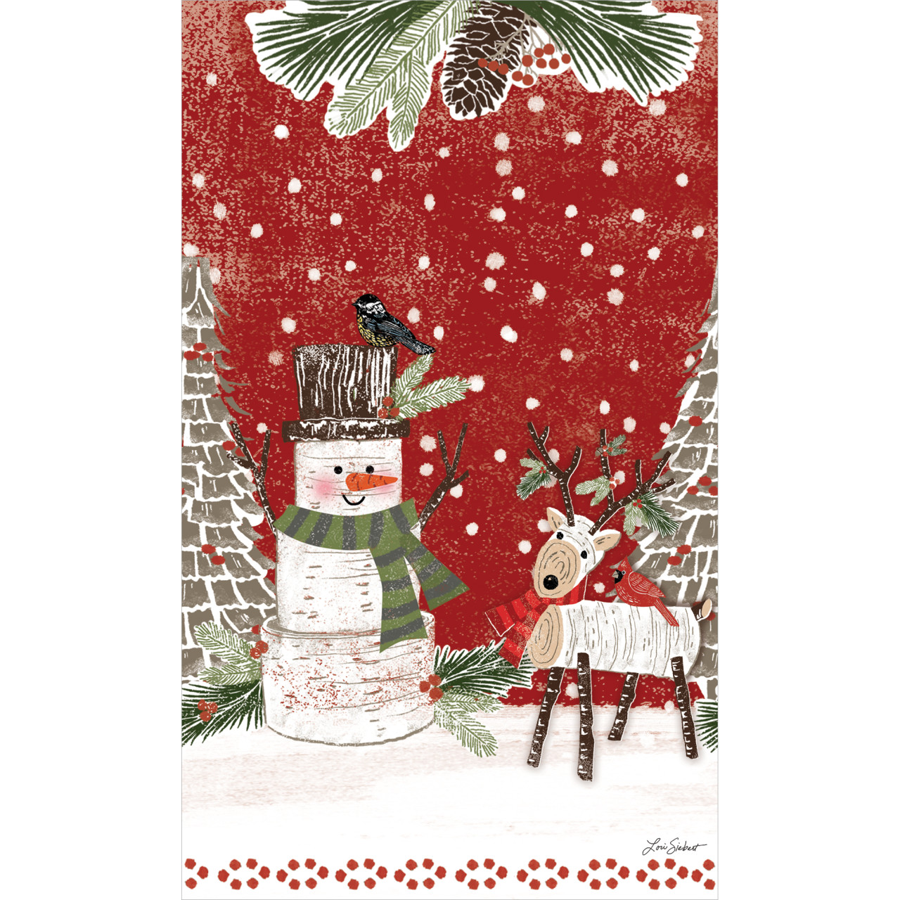 Woodsy Snowman 13" Mini Art Pole thumbnail