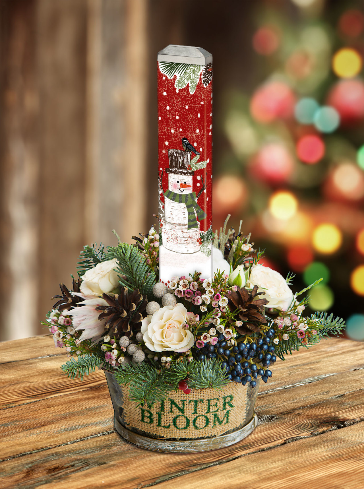 Woodsy Snowman 13" Mini Art Pole thumbnail