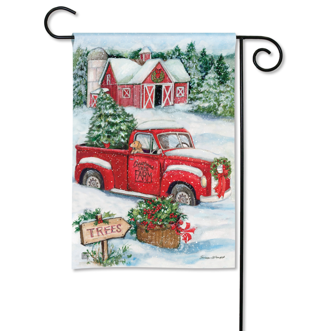 Christmas Tree Farm Garden Flag thumbnail