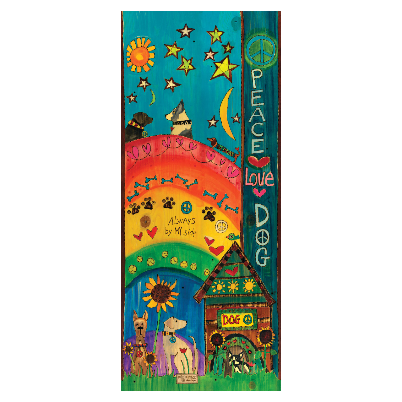 Peace Love Dog 40" Art Pole thumbnail