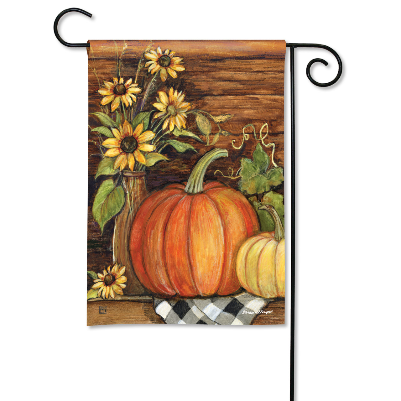 Harvest Gathering Garden Flag thumbnail