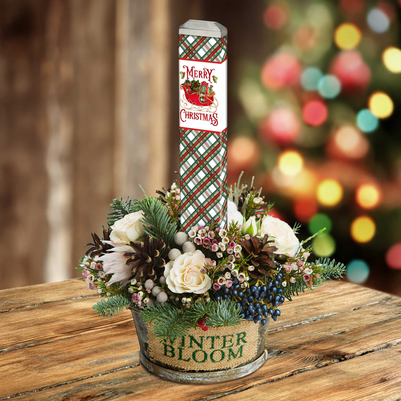 Tartan Sleigh 13" Mini Art Pole thumbnail