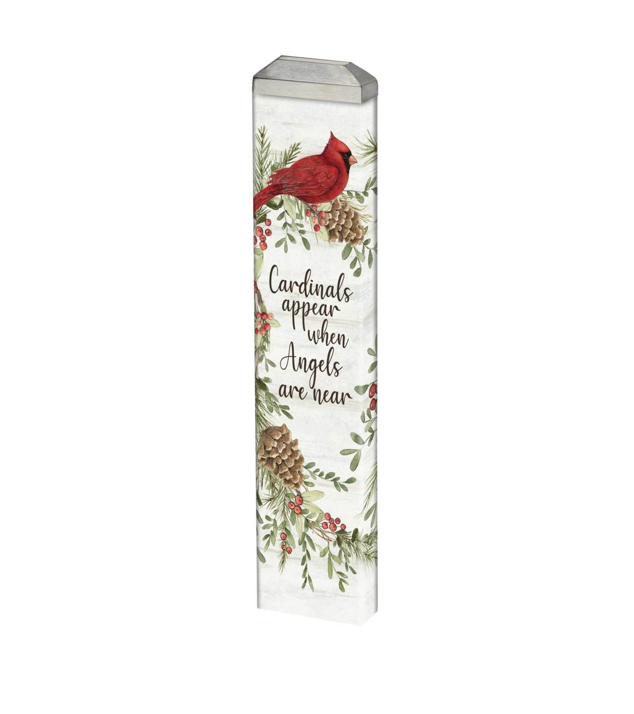 Cardinals Appear, Winter 13" Mini Art Pole thumbnail