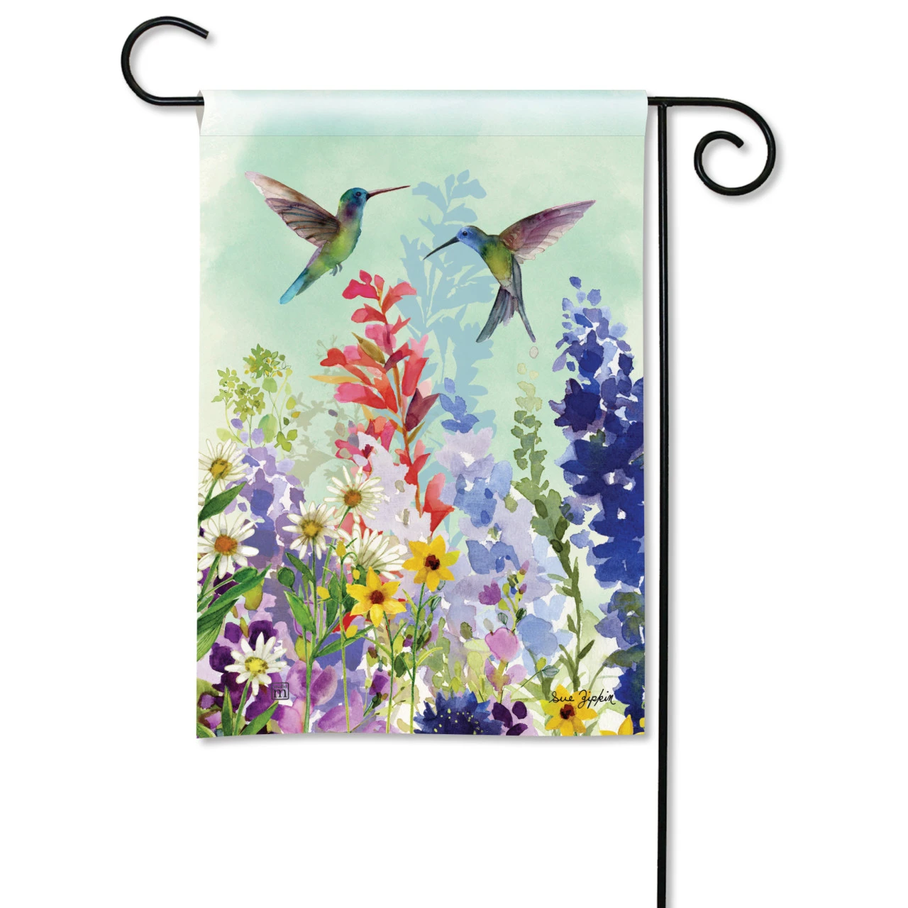 Spring Hummingbirds Garden Flag thumbnail