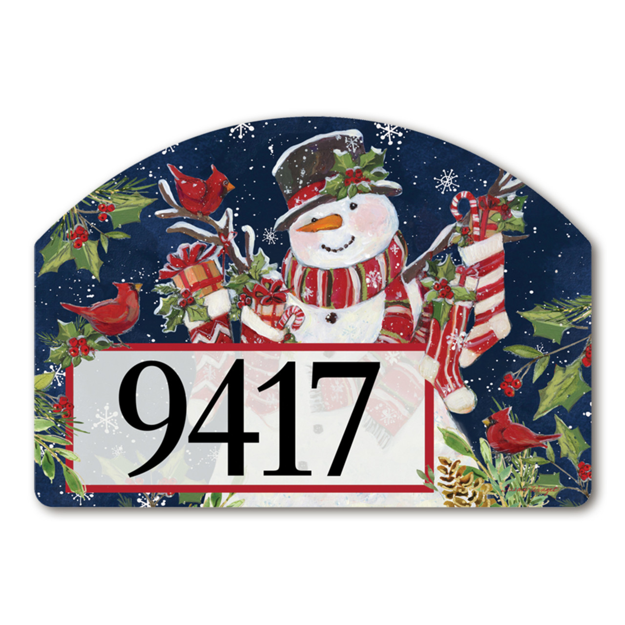 Snowman with Stockings Yard DeSign thumbnail