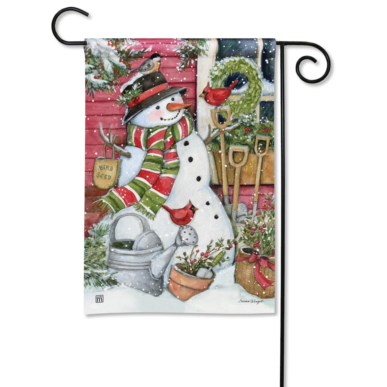 Garden Snowman Garden Flag thumbnail