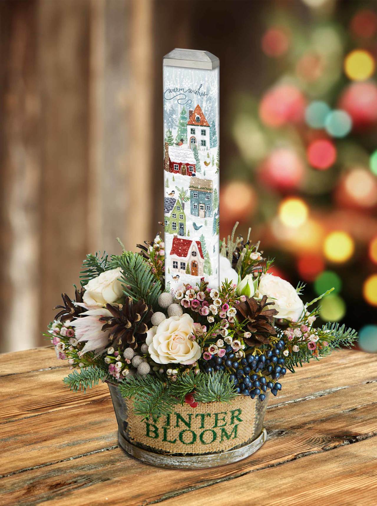 Snow Village 13" Mini Art Pole thumbnail