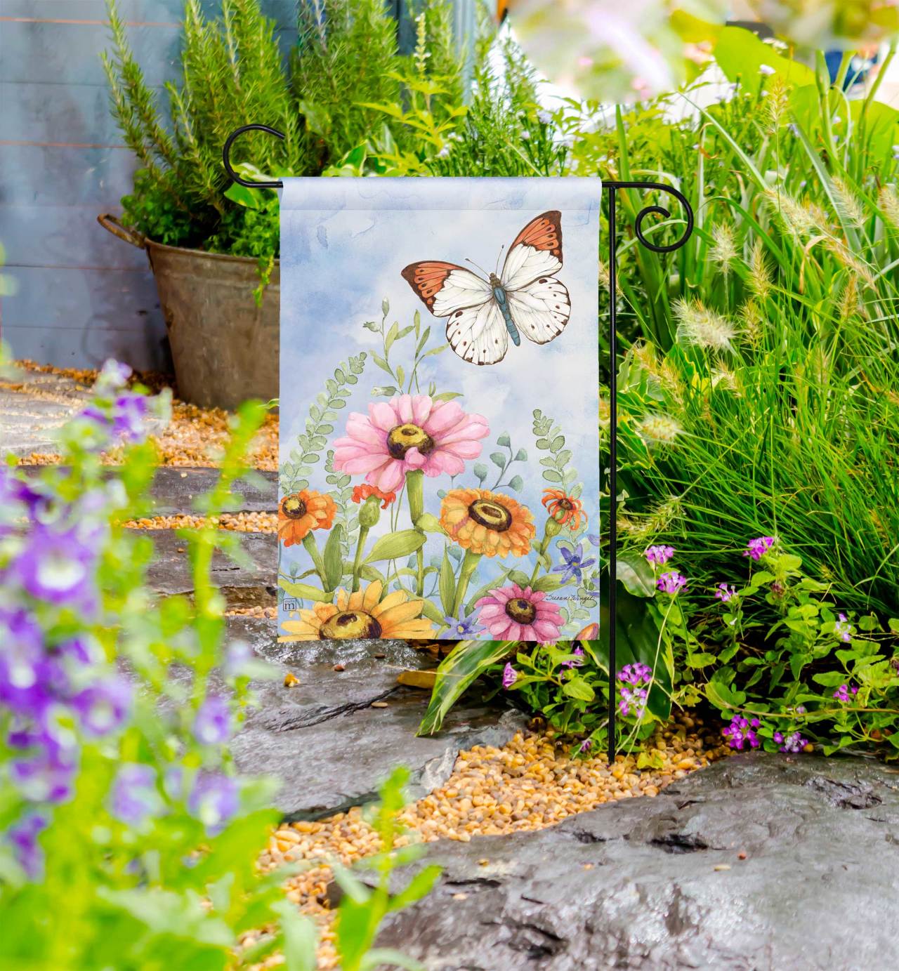Flutterby Garden Garden Flag thumbnail