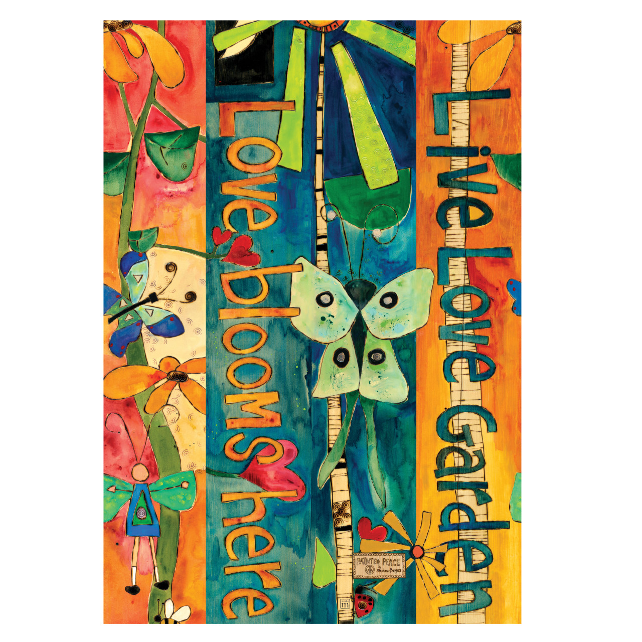 Love Garden Bird Bath Art Pole w/ST9021 Copper Topper thumbnail