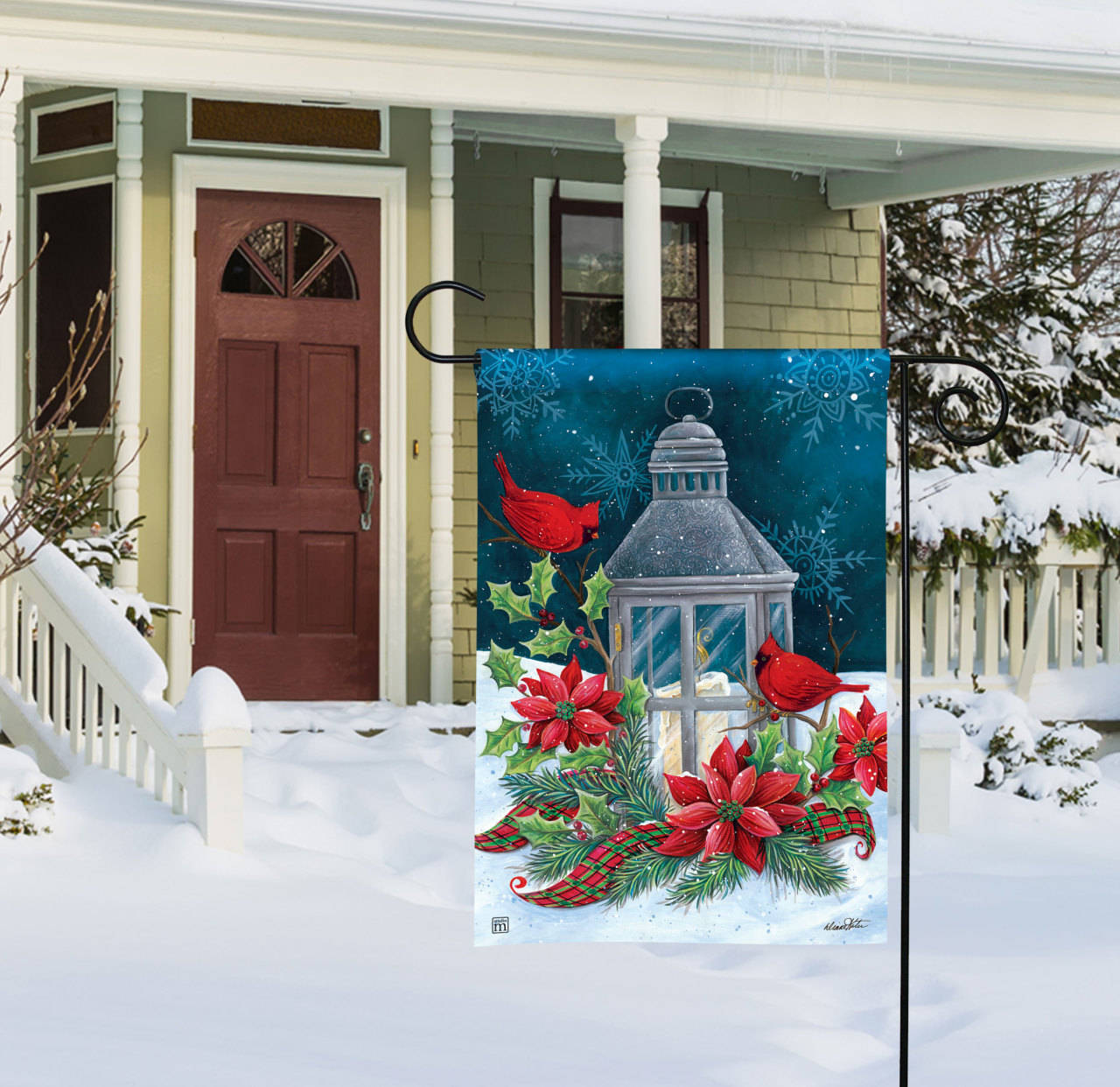 Cardinal Christmas Garden Flag thumbnail