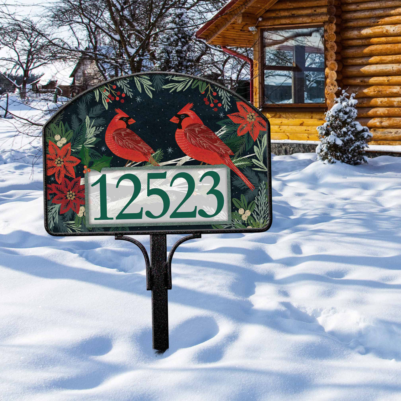 Cardinals and Berries Yard DeSign thumbnail