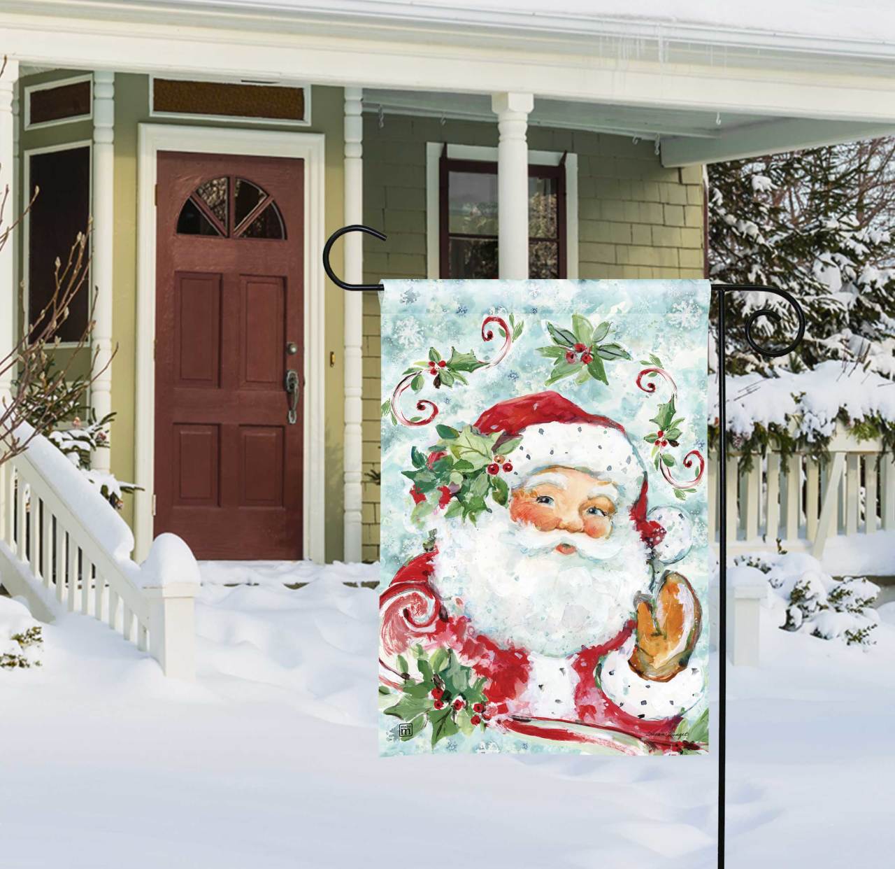 Merry Christmas Santa Garden Flag thumbnail