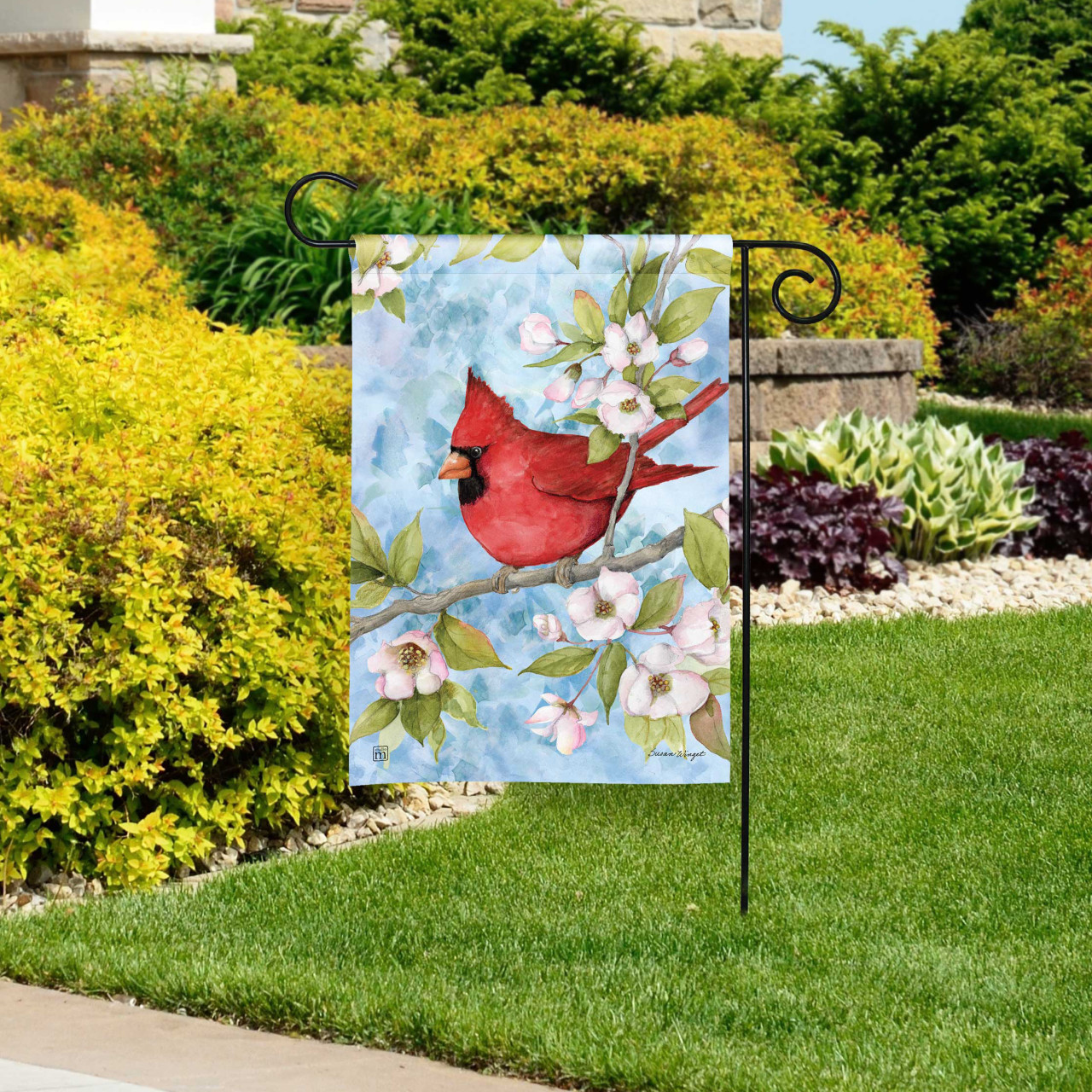 Little Cardinal Dogwood Garden Flag thumbnail
