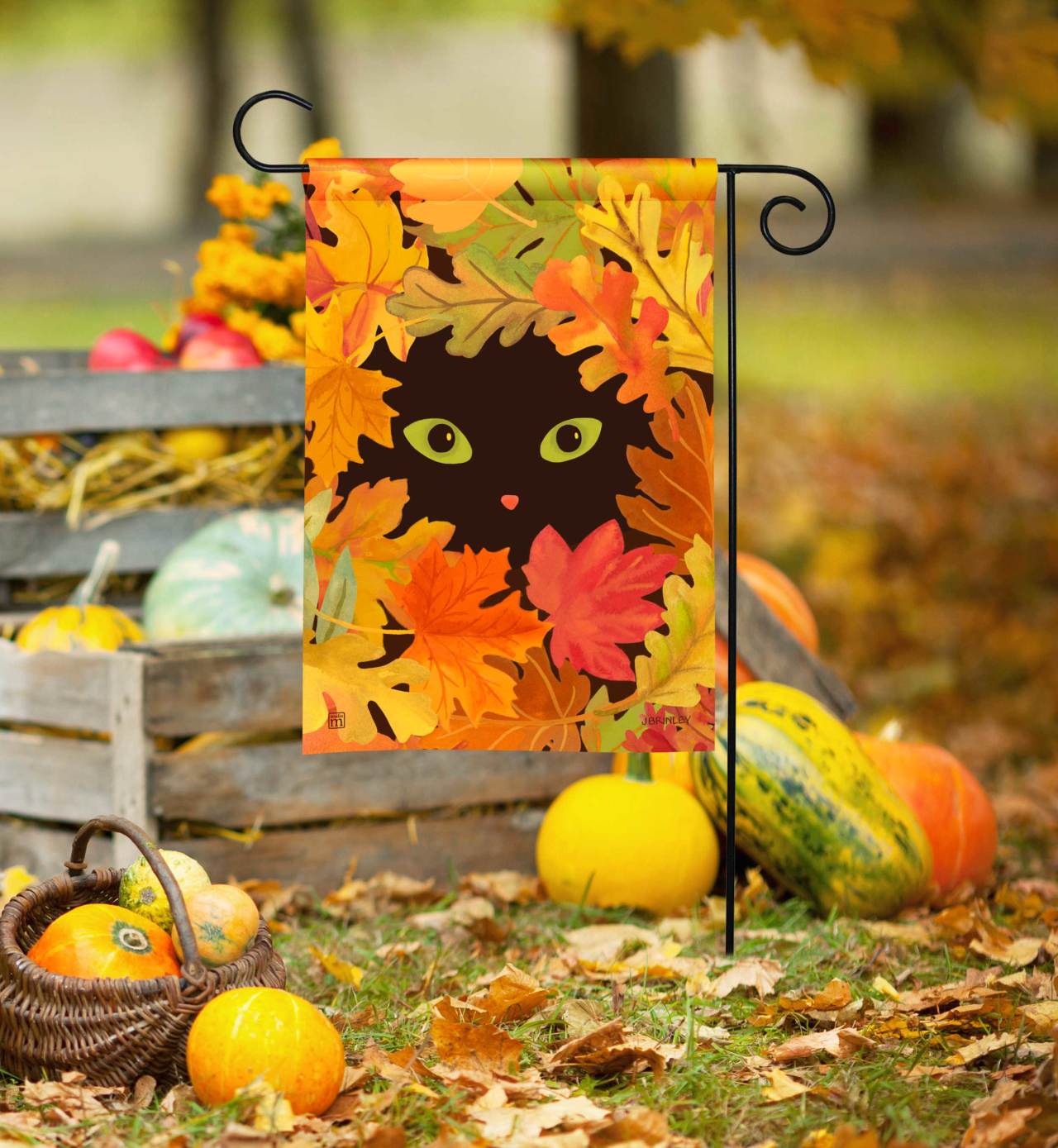 Peekaboo Cat Garden Flag thumbnail
