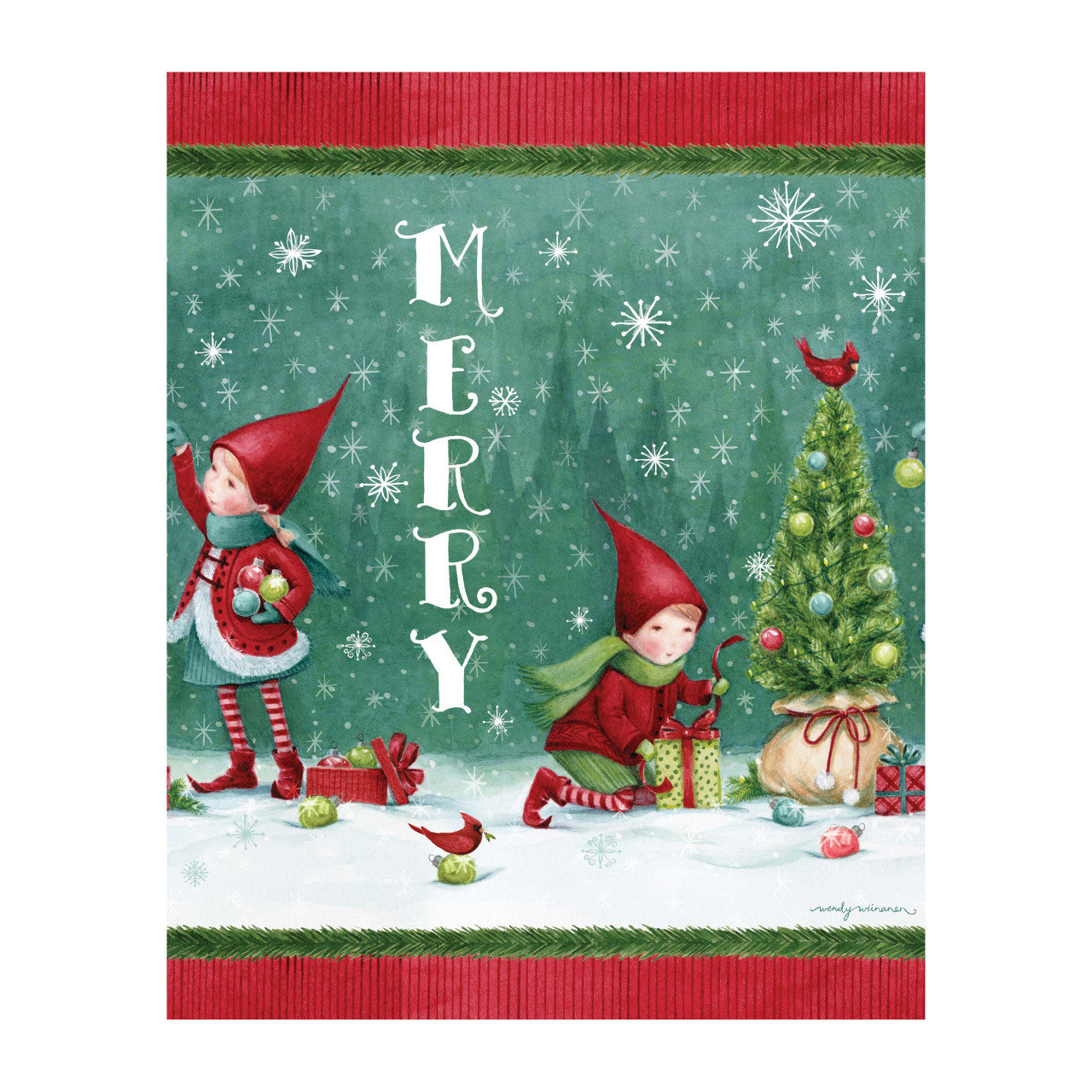 Christmas Elves 20" Art Pole thumbnail