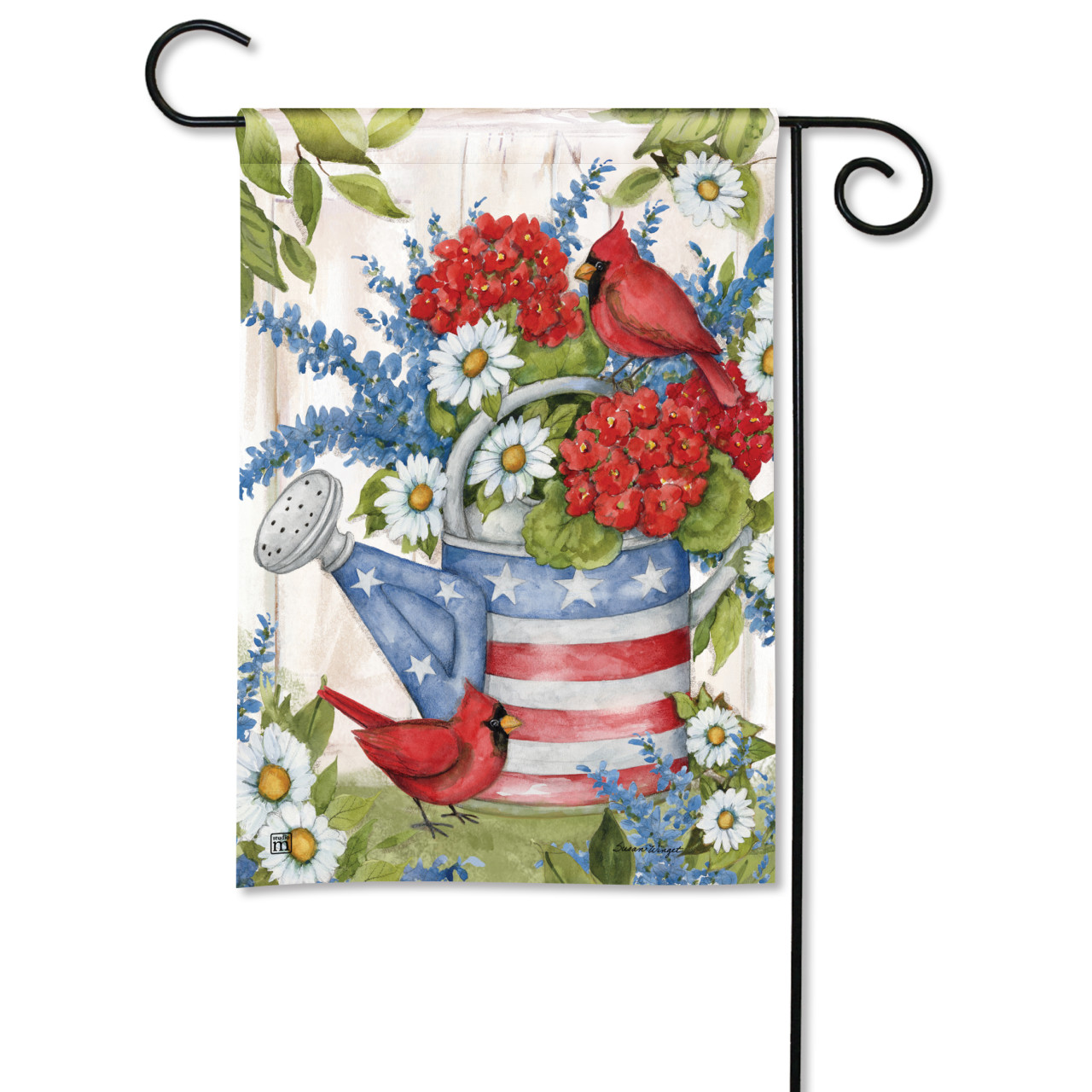 Stars and Stripes Watering Can Garden Flag thumbnail