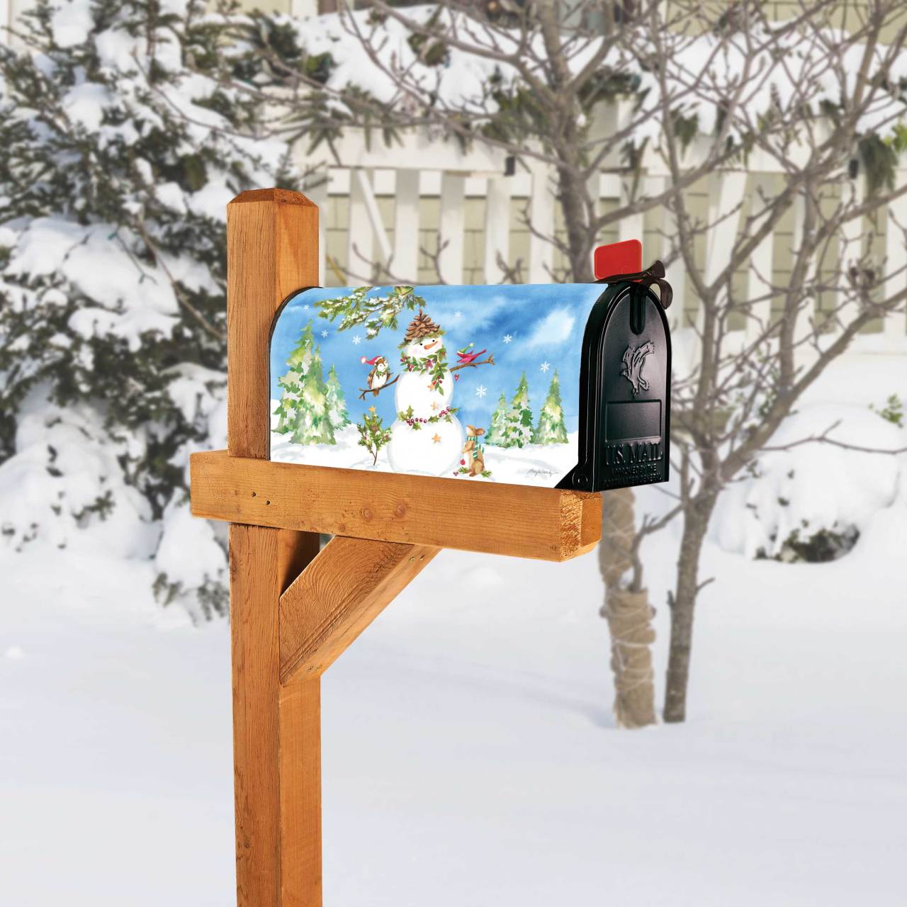 Pinecone Hat Snowman MailWrap thumbnail