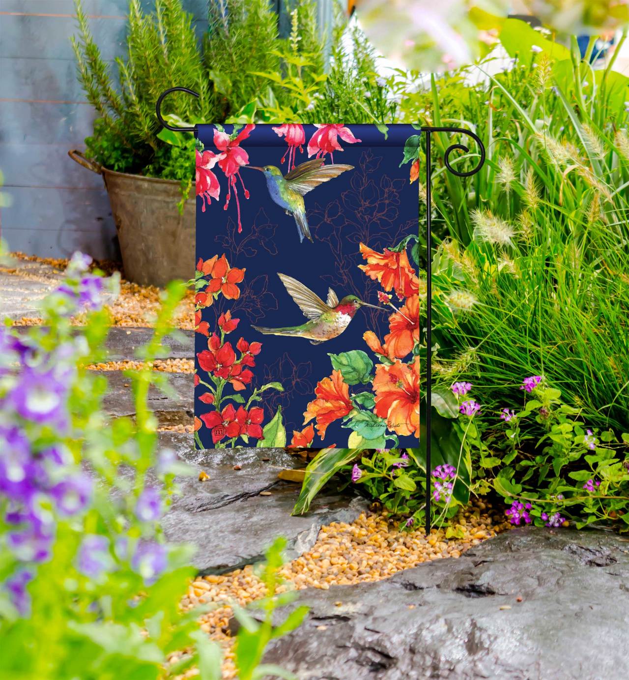 Hum Harmony Garden Flag thumbnail