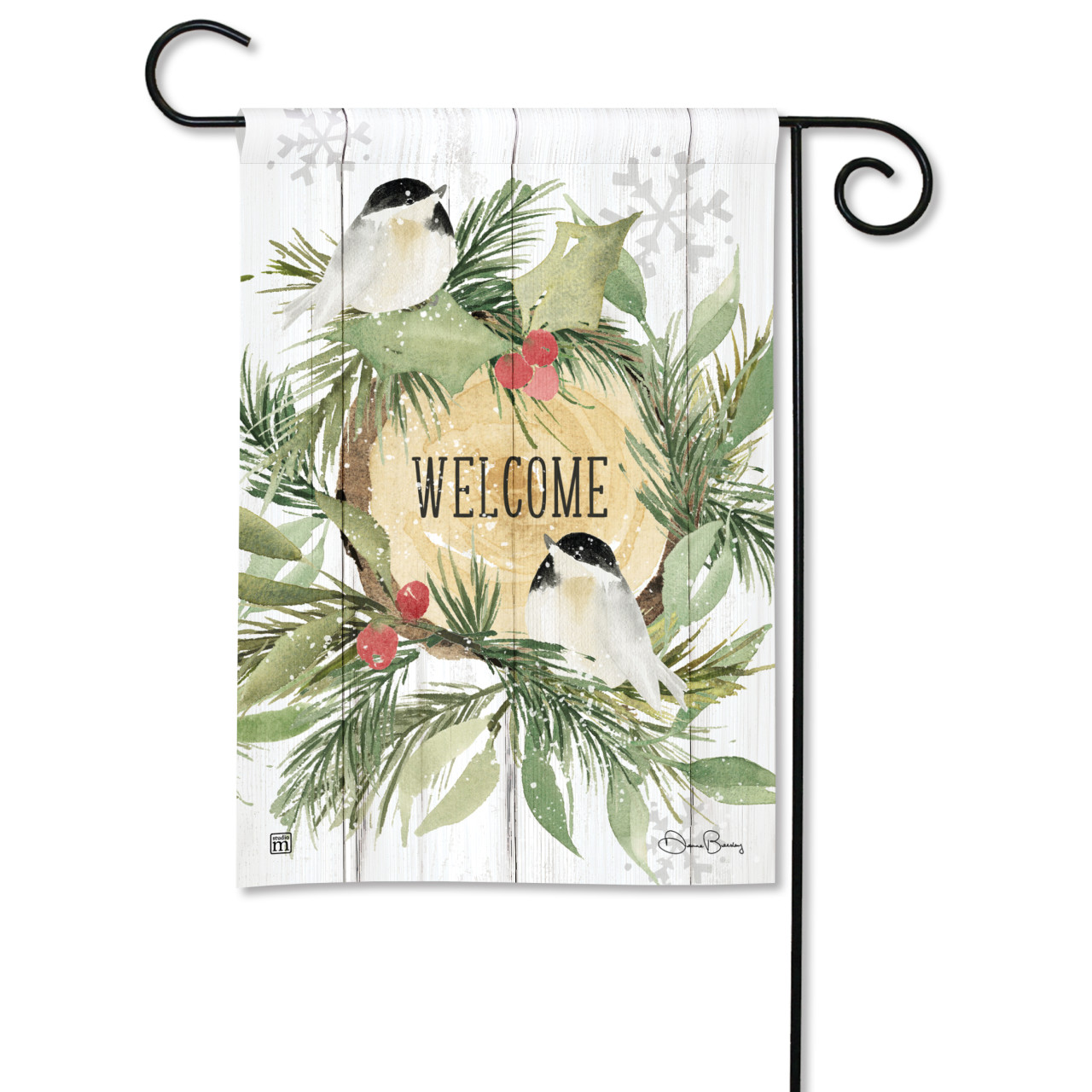 Winter Cabin Garden Flag thumbnail