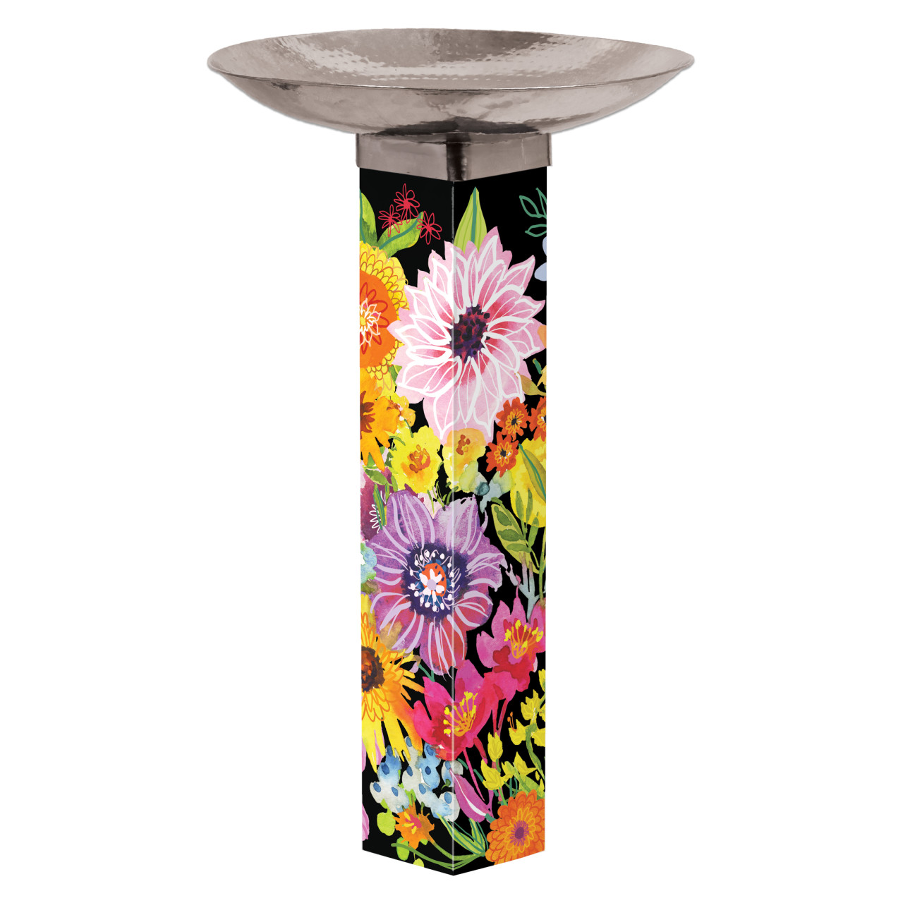Wild Garden Bird Bath Art Pole w/ST9025 Stainless Steel Topper thumbnail