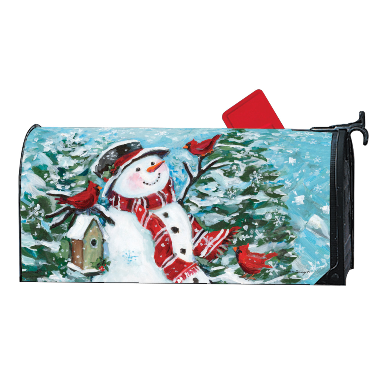 Snowman with Cardinals MailWrap thumbnail