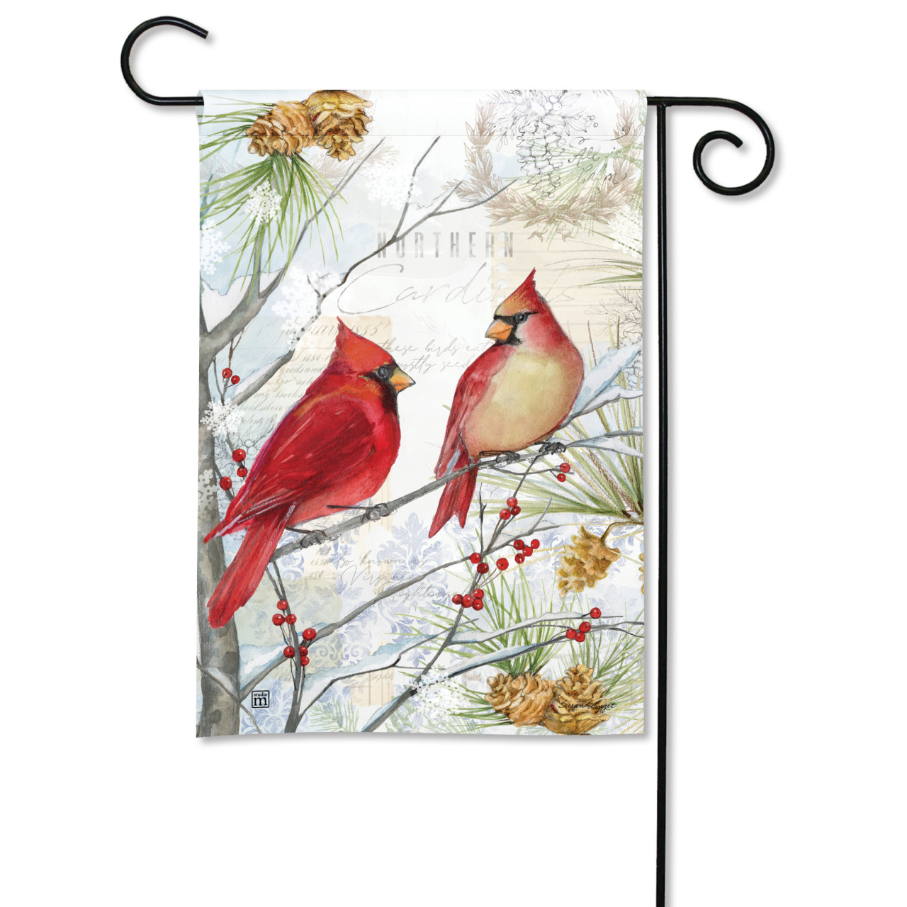 Northern Cardinals Garden Flag thumbnail