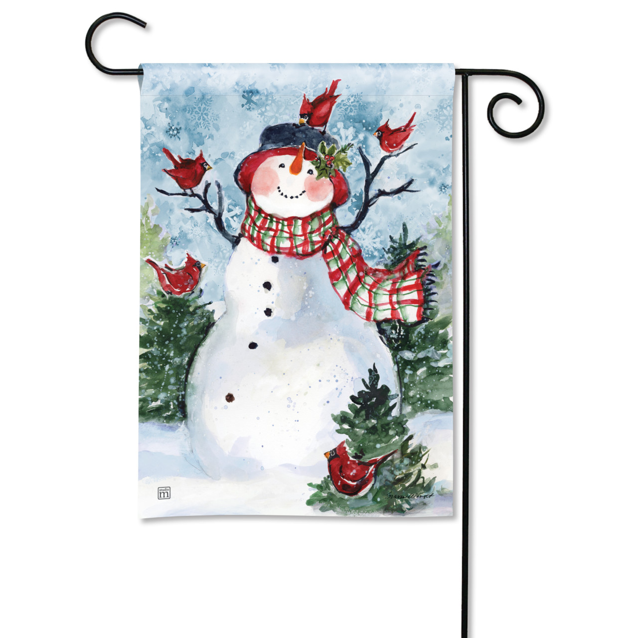 Snowman Friends Garden Flag thumbnail