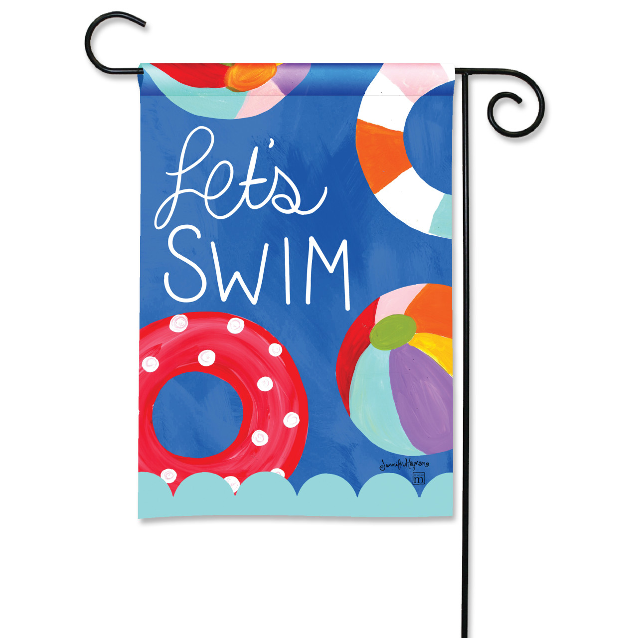 Let's Swim Garden Flag thumbnail
