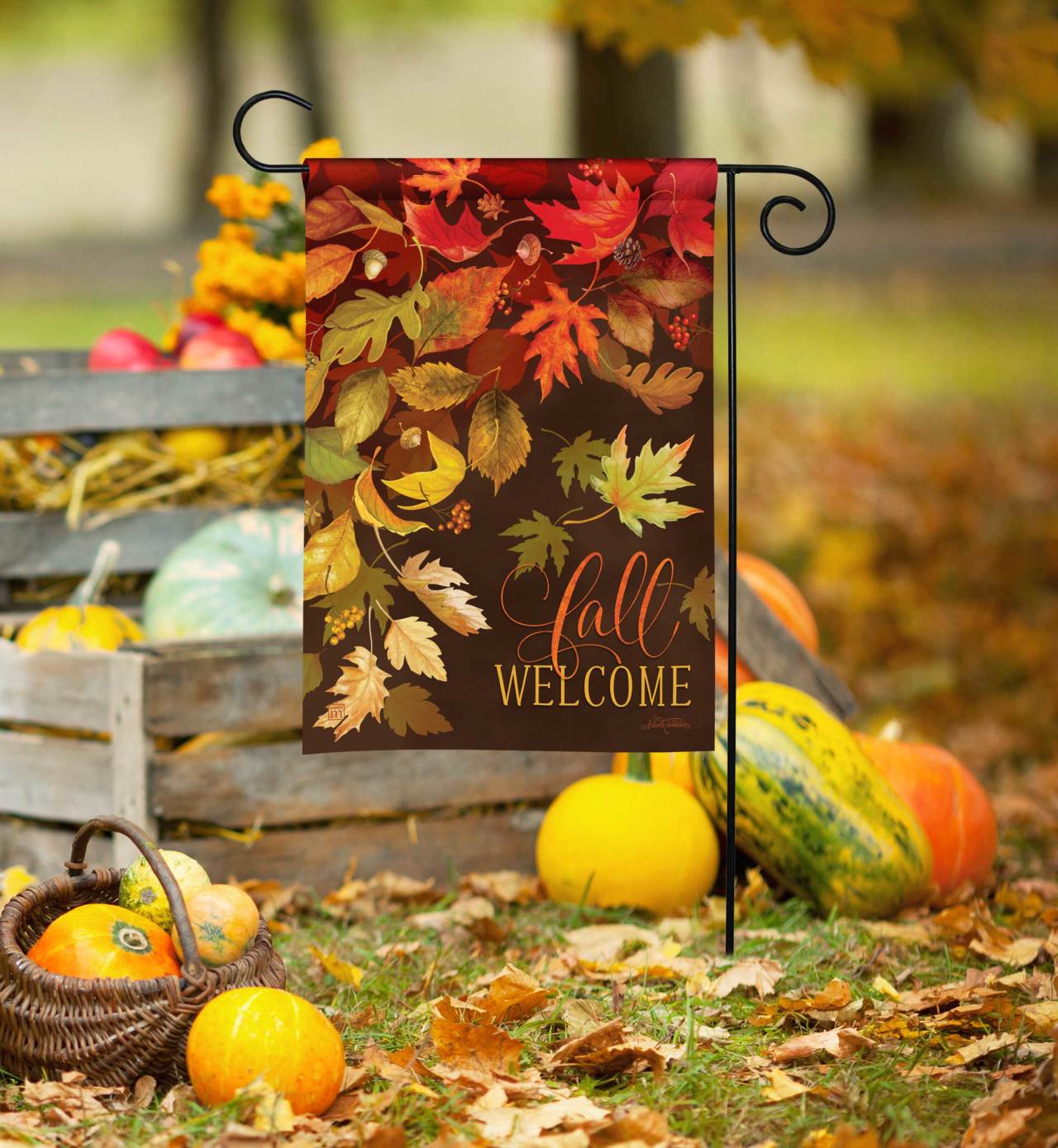 Abundant Leaves Garden Flag thumbnail