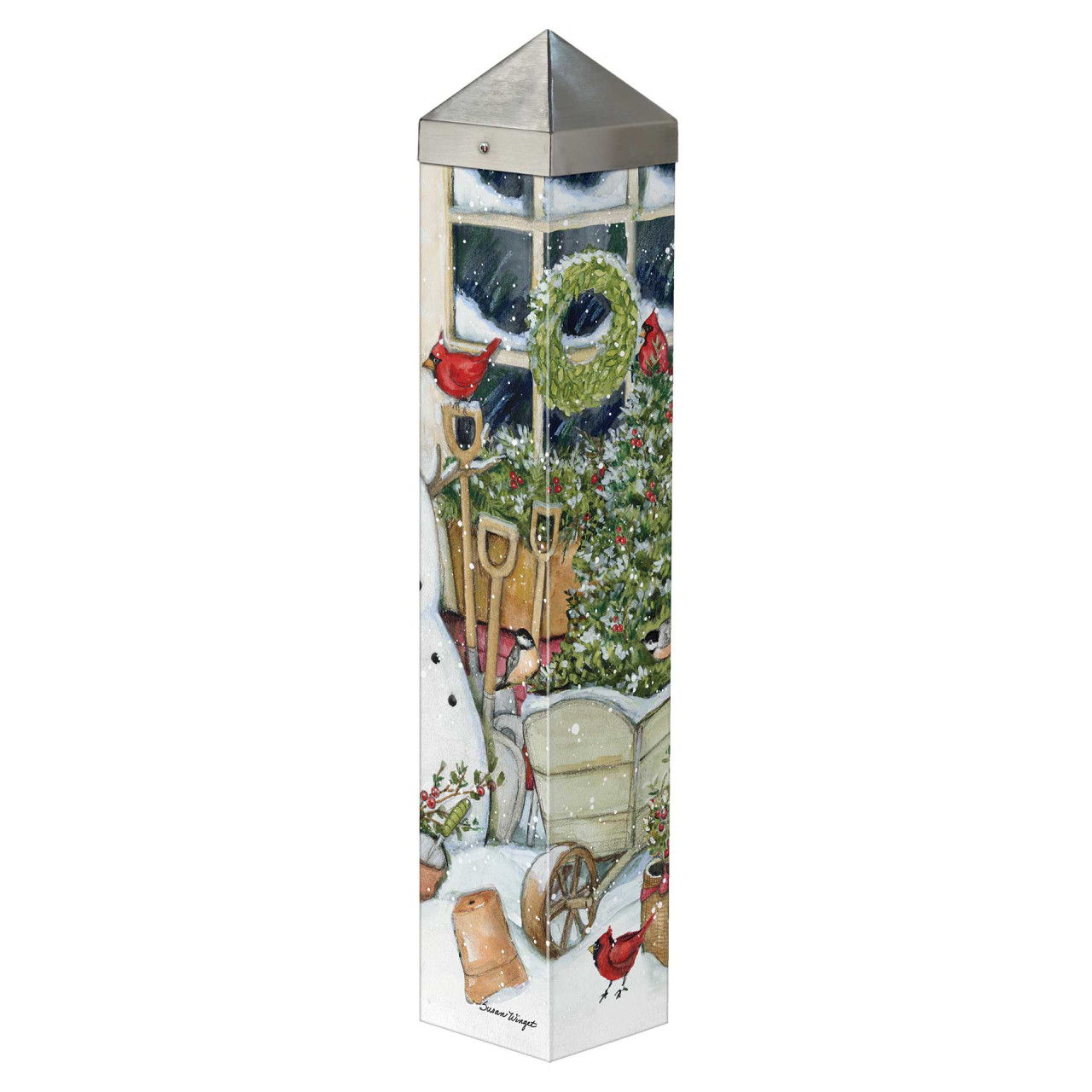 Garden Snowman 20" Art Pole thumbnail