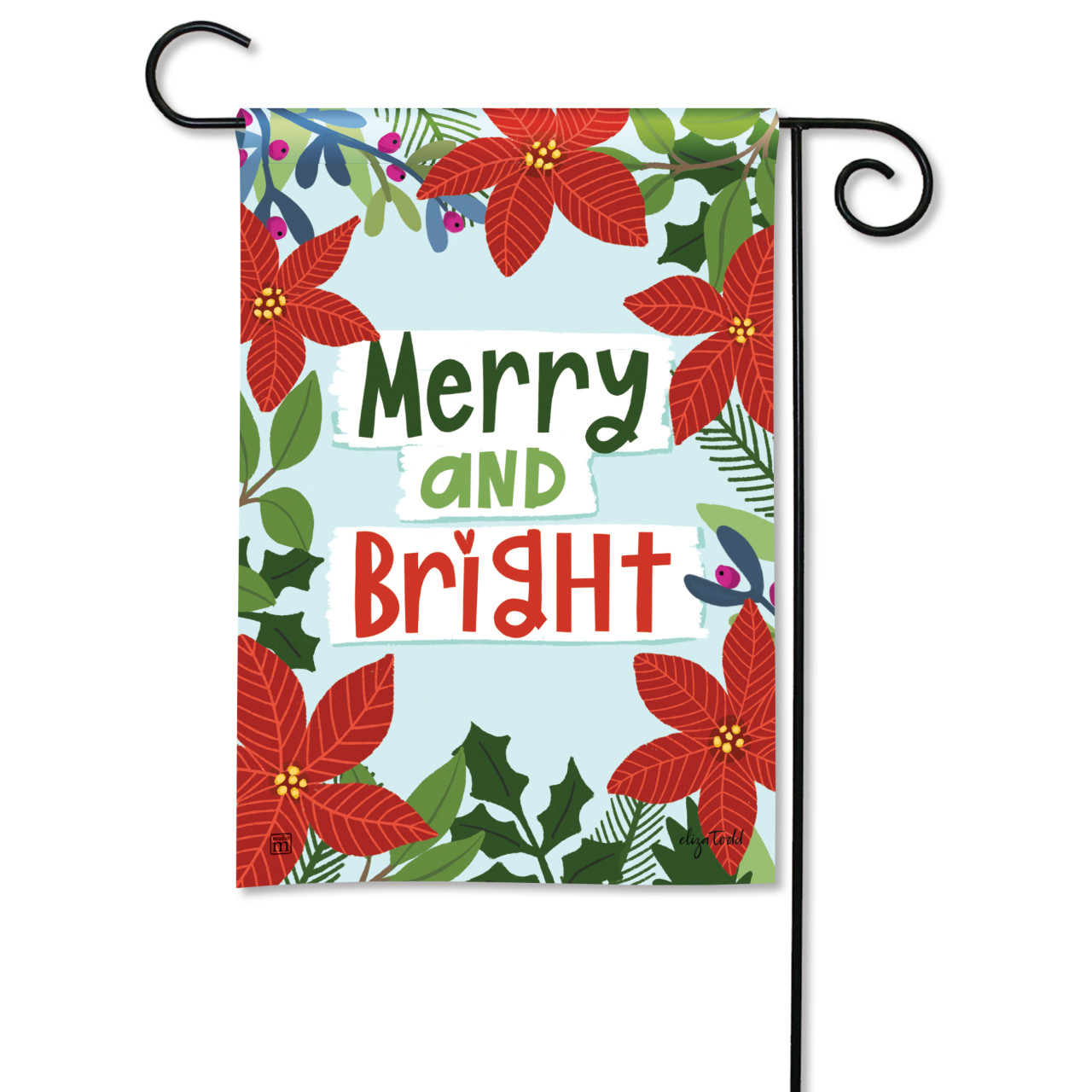 Bright Poinsettias Garden Flag thumbnail