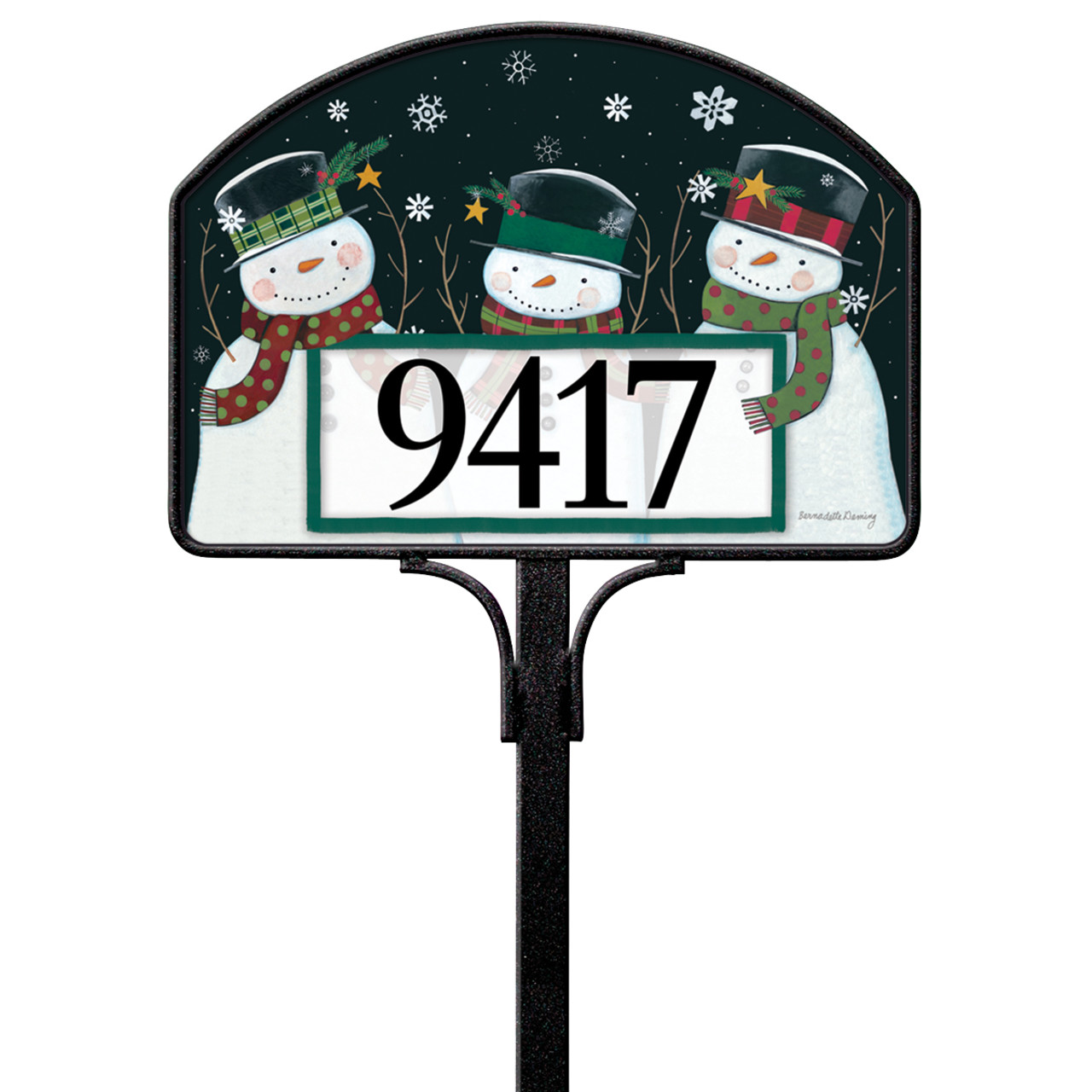 Nighttime Snowman Yard DeSign thumbnail