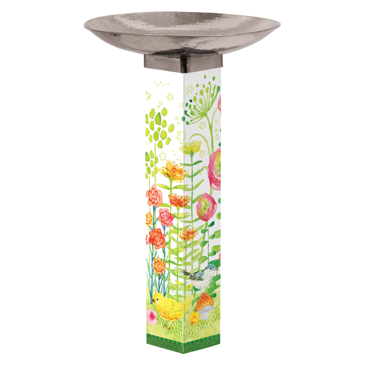 Spring Sweet Spring Bird Bath Art Pole w/ST9025 Stainless Steel Topper thumbnail