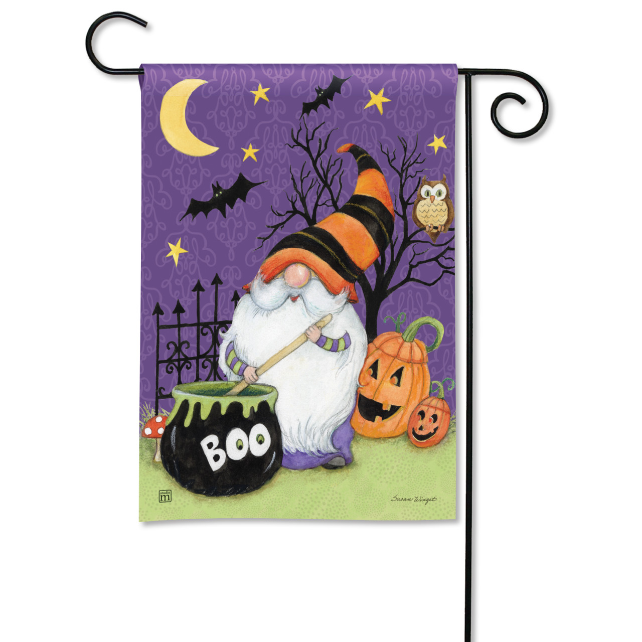 Halloween Gnome Garden Flag thumbnail