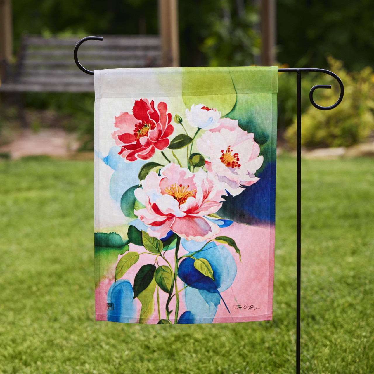 Peony Bouquet Garden Flag thumbnail