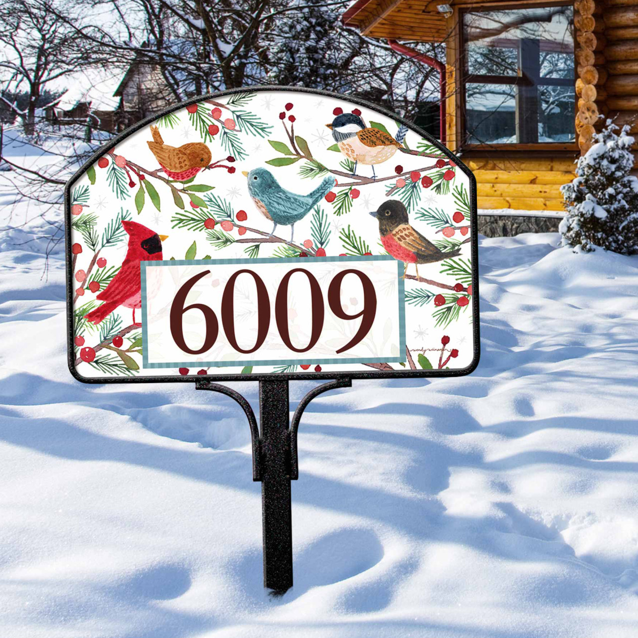 Winter Bird Branches Yard DeSign thumbnail