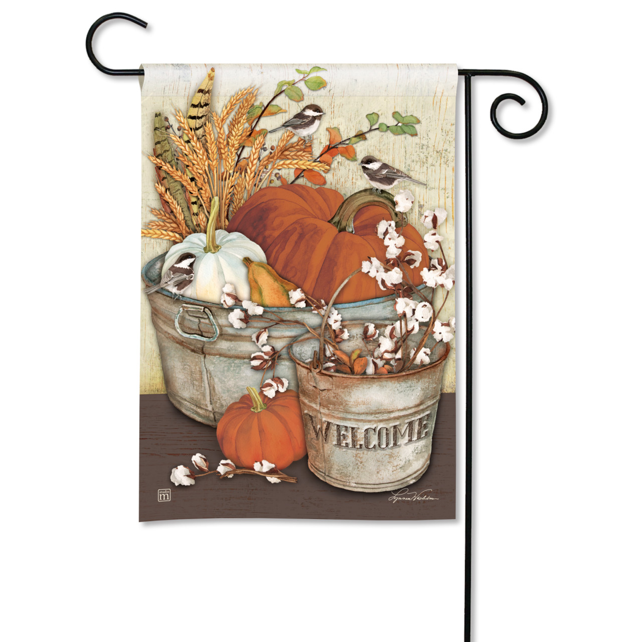 Farmhouse Pumpkins Garden Flag thumbnail