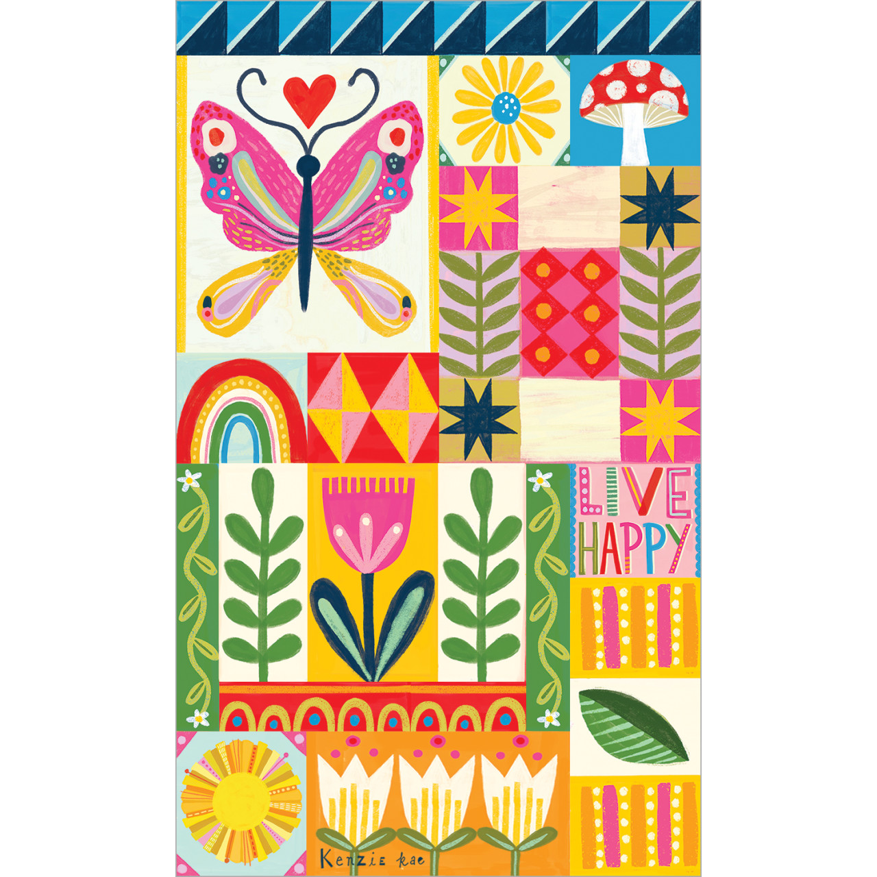 Summer Quilt 10" Mini Art Pole thumbnail