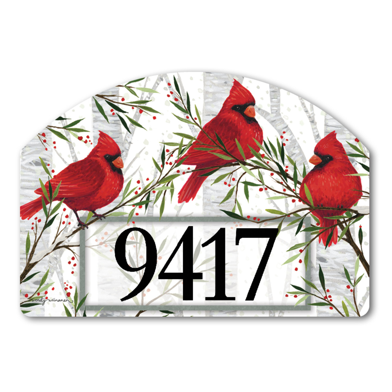 Cardinals in Birch Yard DeSign thumbnail