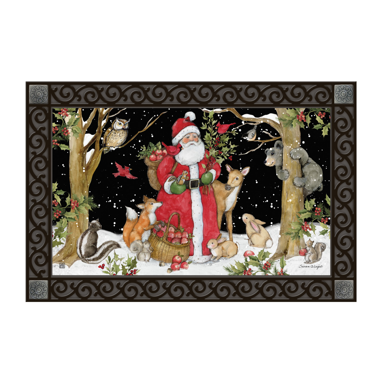 Forest Animals with Santa MatMate thumbnail