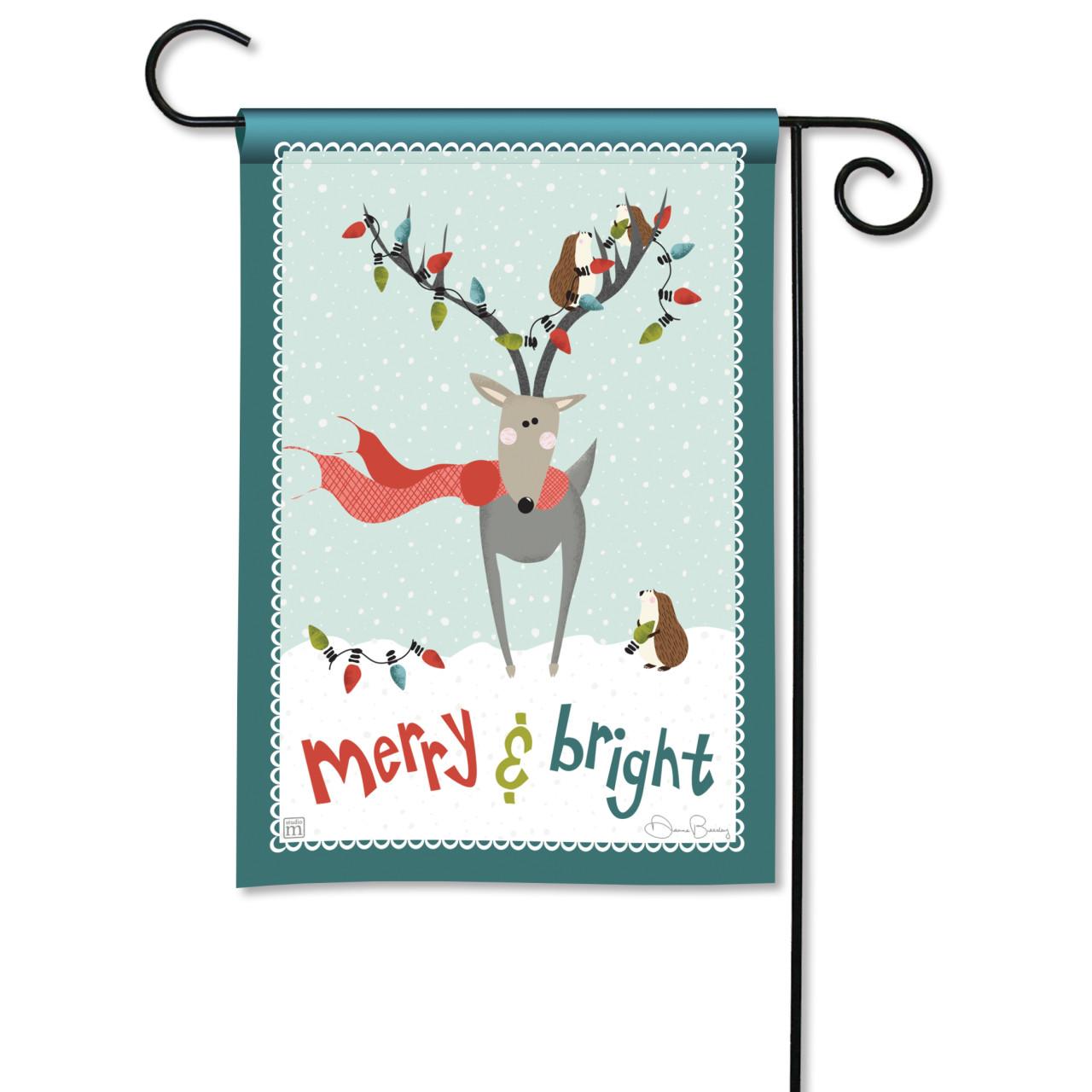 Merry and Bright Lights Garden Flag thumbnail