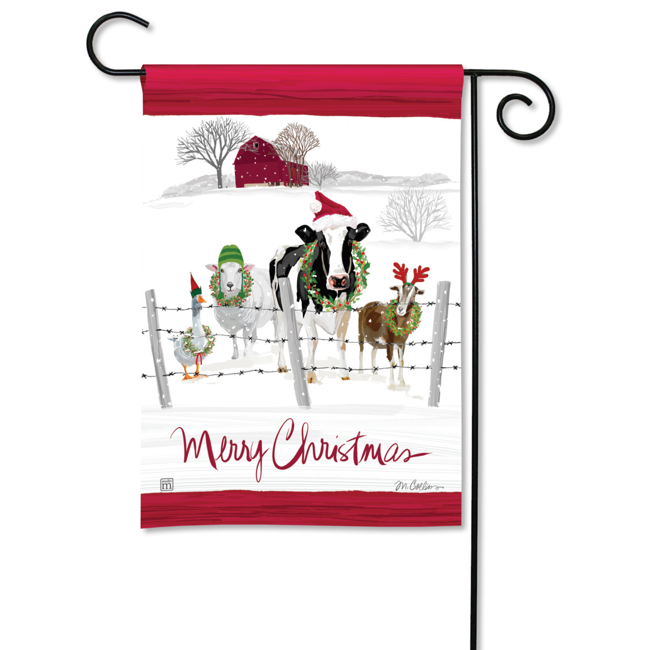 Holiday Greeters Garden Flag thumbnail