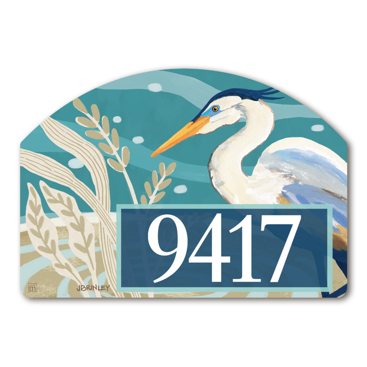 Blue Heron with Sea Shells Yard DeSign thumbnail