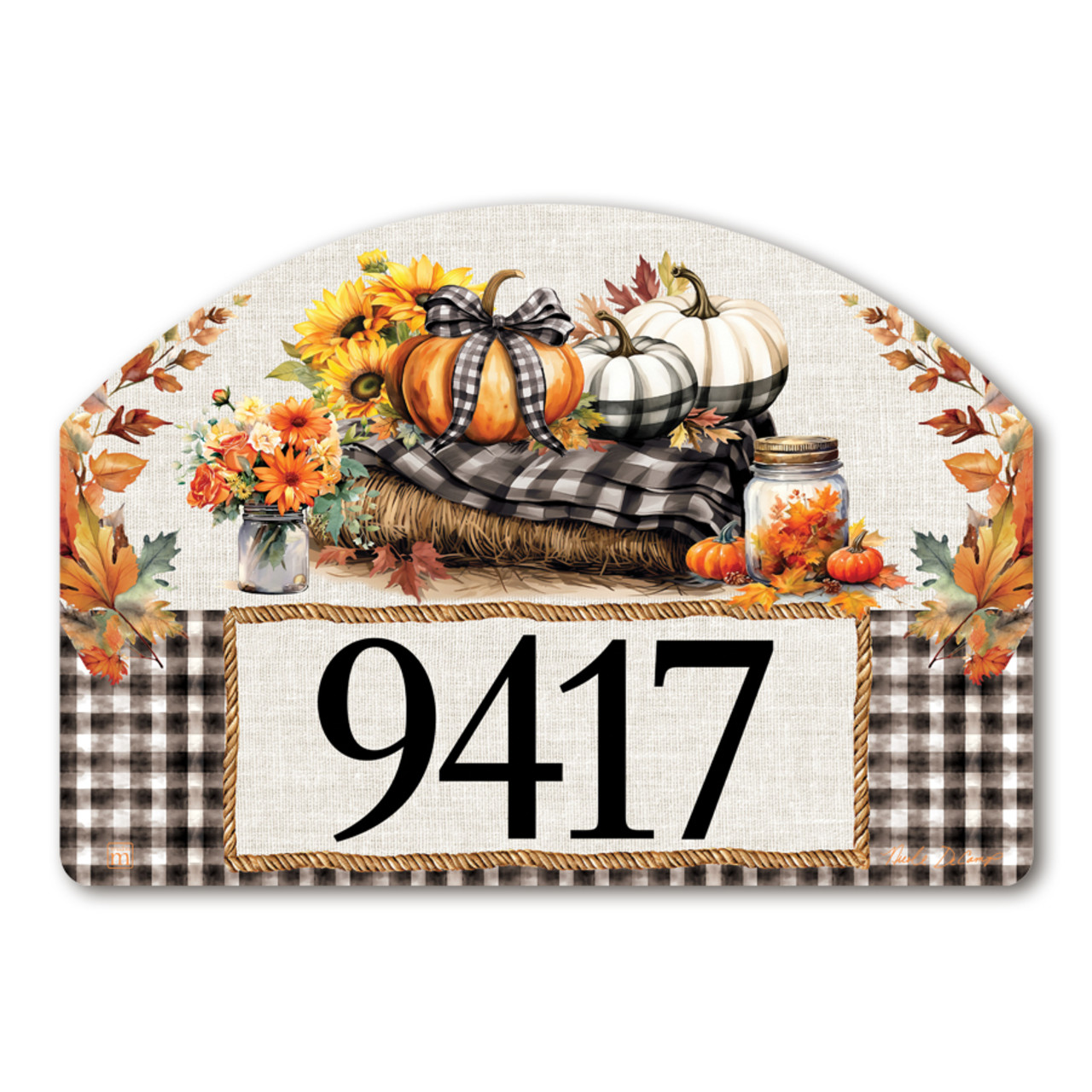 Plaid Pumpkins Yard DeSign thumbnail