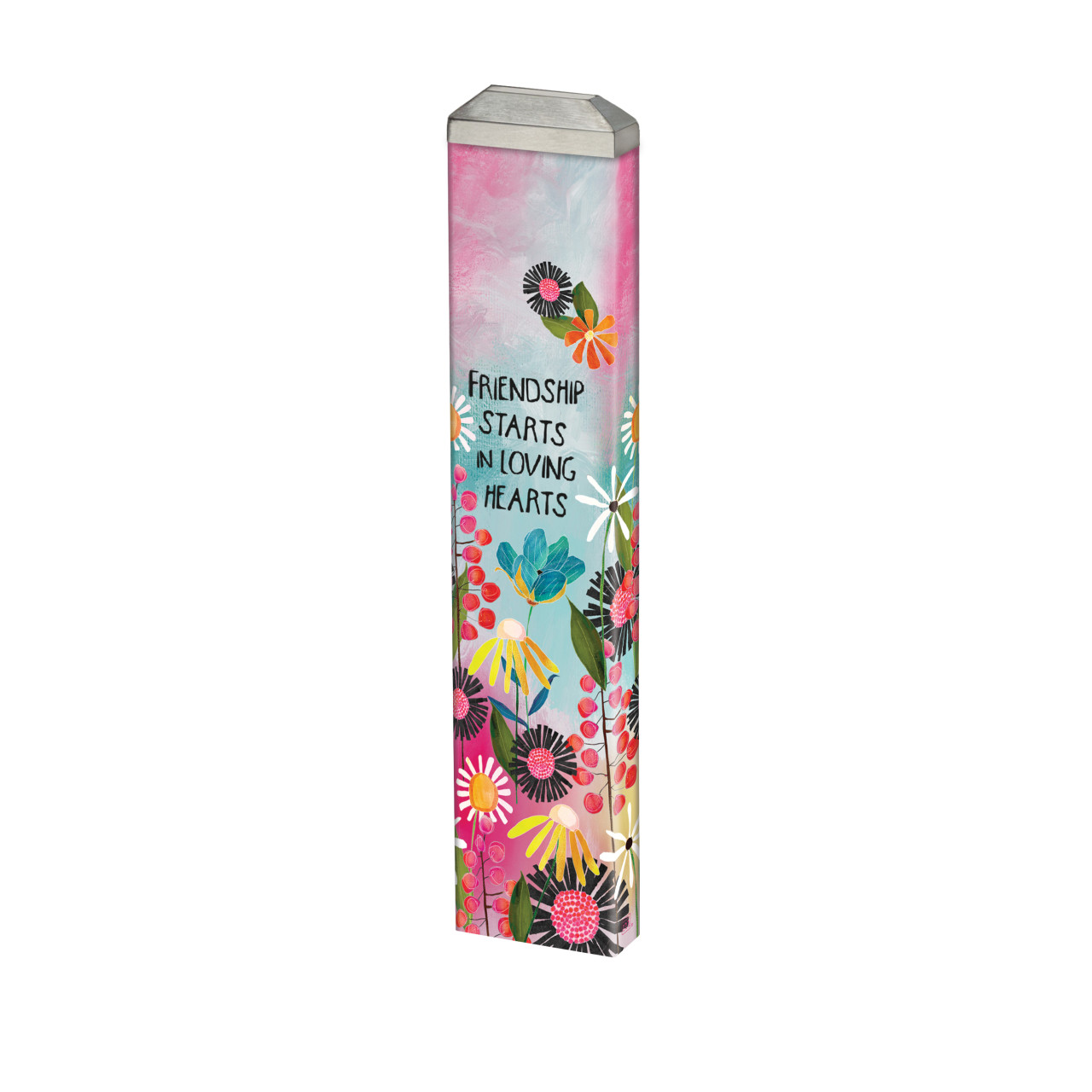 Friendship starts in loving hearts 13" Mini Art Pole thumbnail