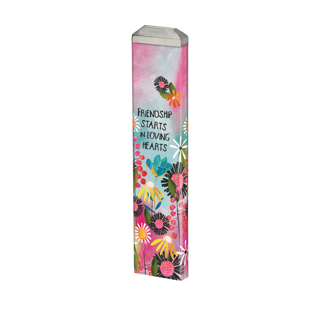 Friendship starts in loving hearts 13" Mini Art Pole thumbnail