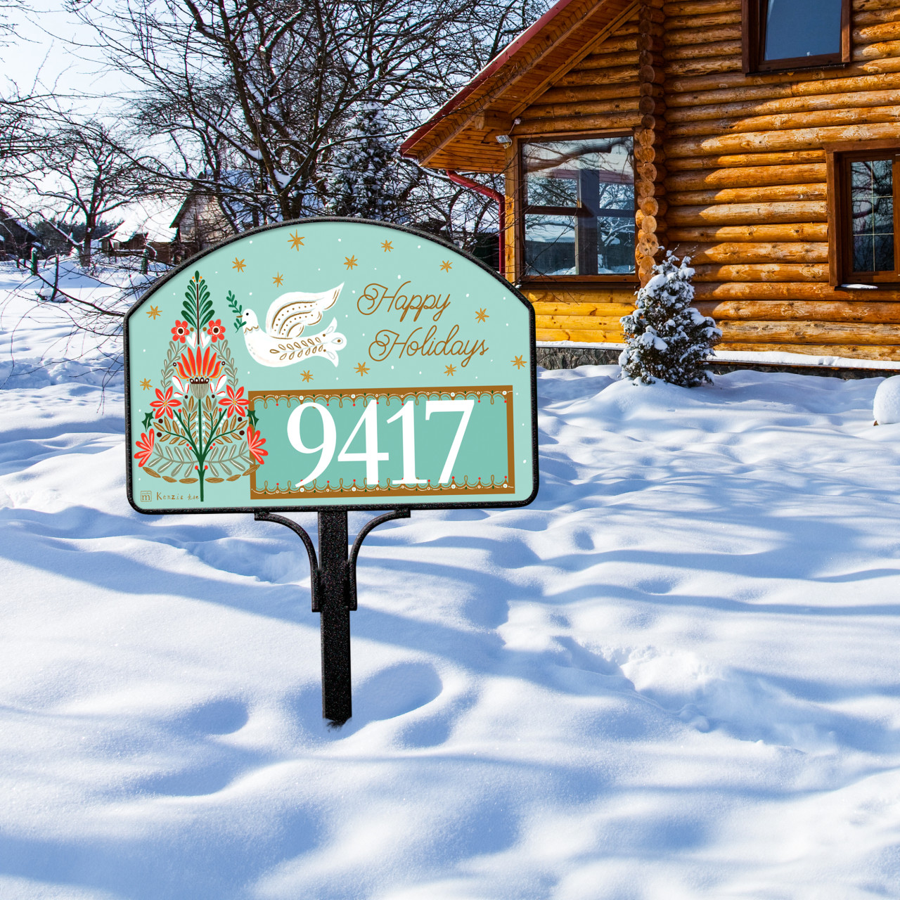 Folk Christmas Tree Yard DeSign thumbnail